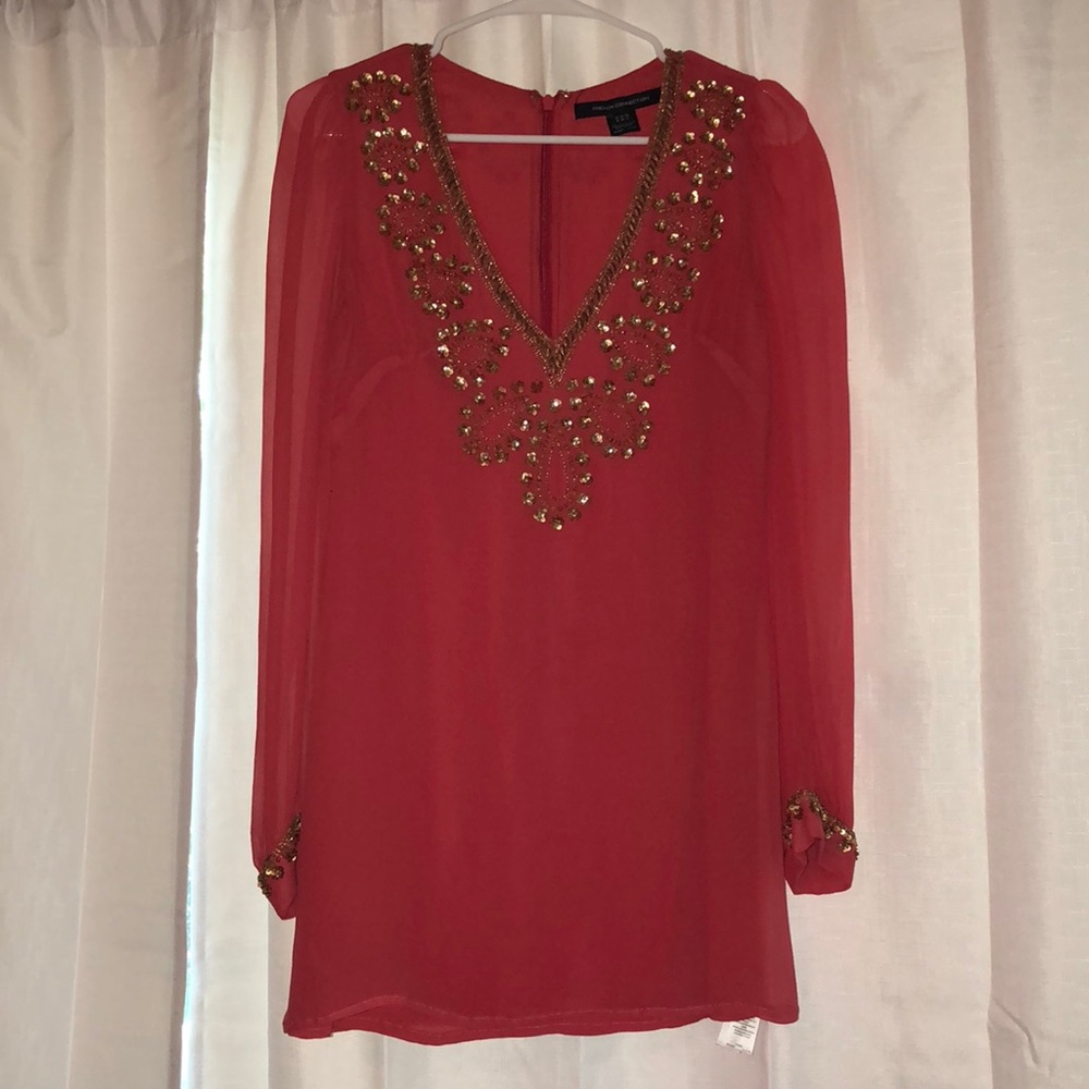 French Connection Long Sleeve Mini Dress